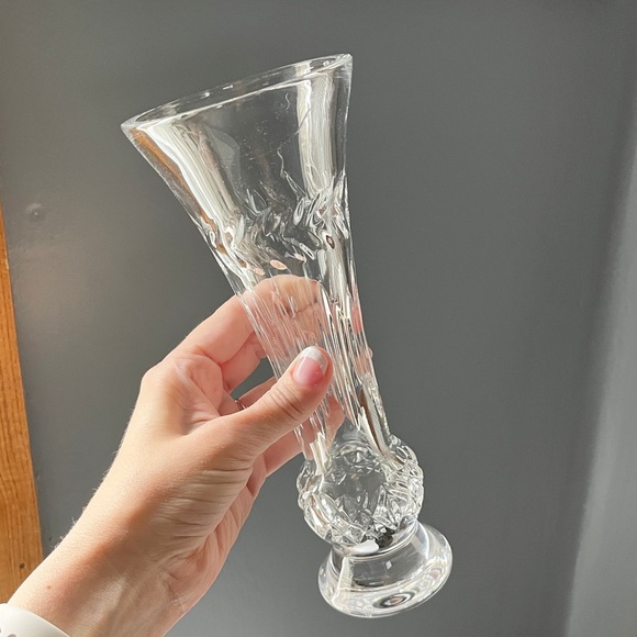 Vintage Waterford Crystal Flower Vase in Fleurology Diamond Pattern Tall - Picture 13 of 15